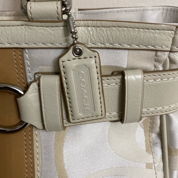 Coach Signature Stripe Carryall Shoulder Bag - Picture 8 of 11